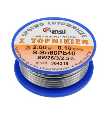 Spoiwo lutownicze sn60pb40 2,0/100 Cynel