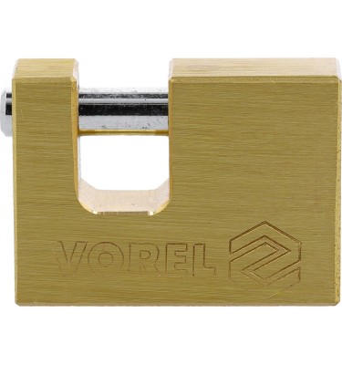 Kłódka mosiężna trzpieniowa 50mm 3 klucze Vorel