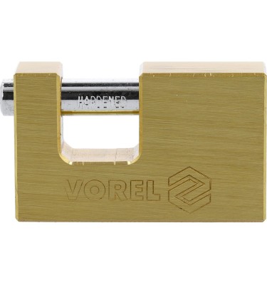 Kłódka mosiężna trzpieniowa 65mm 3 klucze Vorel
