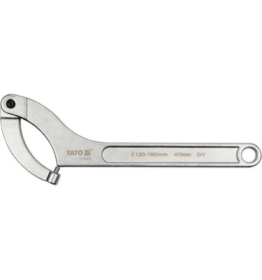 KLUCZ HAKOWY Z OKRĄGŁYM BOLCEM, PRZEGUBOWY 120-180mm