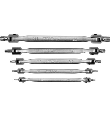 ZESTAW KLUCZY TORX Z PRZEGUBEM 5el. T15-T60