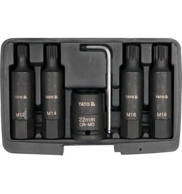 ZESTAW BITÓW UDAROWYCH spline 3/4'' Yato