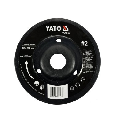 Tarnik wypukły do drewna 125mm nr2 YT-59169 YATO
