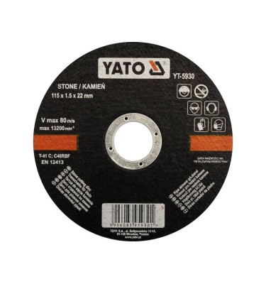 Tarcza do cięcia kamienia 115x1,5x22 mm YT-5930 YATO