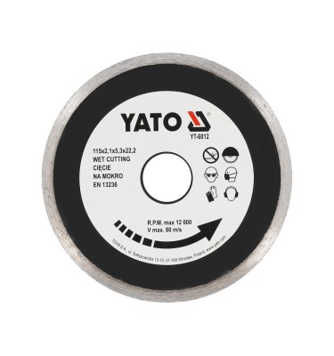 Tarcza diamentowa, segment ciągły, 115 mm do glazury YATO