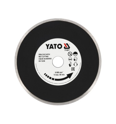 Tarcza diamentowa, segment ciągły 200x25,4 mm do glazury YATO