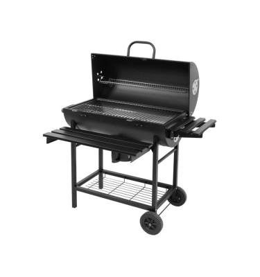 GRILL WĘGLOWY Z POKRYWĄ, RUSZT 71X35CM