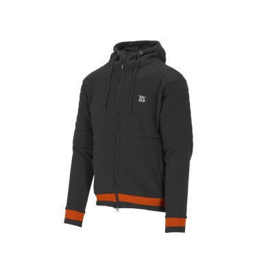 BLUZA Z KAPTUREM CZARNA ZAPINANA CIEPŁA S