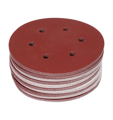 KRĄŻEK ŚCIERNY NA RZEP 6 OT P180 150MM 50SZT