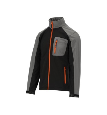 BLUZA KURTKA ROBOCZA SOFTSHELL CZARNO-SZARA r. S