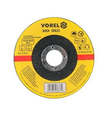Tarcza do cięcia metalu 115x2,5x22 08633 Vorel