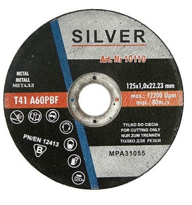 Tarcza do cięcia metalu 125x1,0mm Silver