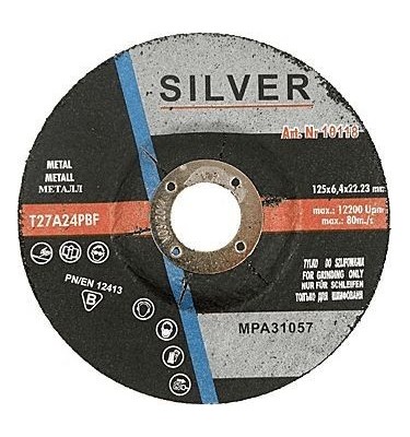 Tarcza do szlifowania metalu 125x6,4 Silver