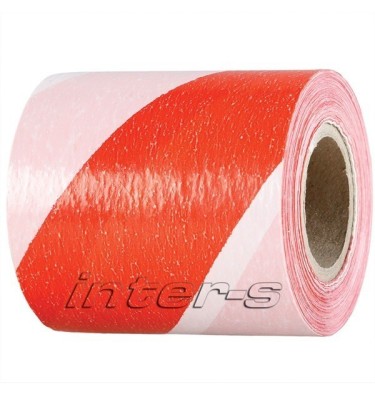 Taśma ostrzegawcza75x100m czerwono-biała/ Inter-s