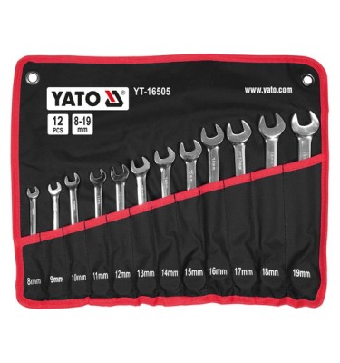 ZESTAW KLUCZY PŁASKO-OCZKOWYCH Z GRZECHOTKĄ 12SZT.