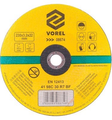 Tarcza do cięcia kamienia 230x3,2x22 08674 Vorel