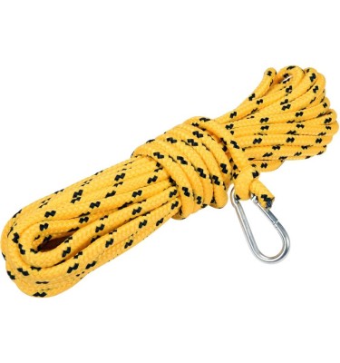 Lina kominiarska pleciona 8mm, 10m z karabińczykiem Vorel 73022