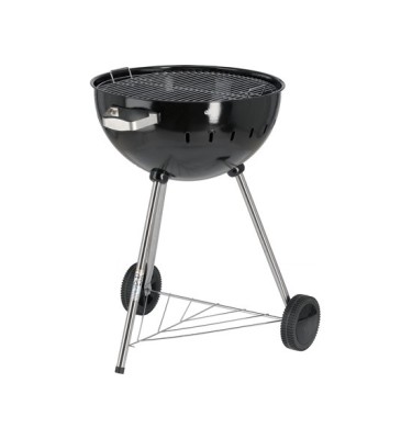 GRILL WĘGLOWY OKRĄGŁY SOLIDNY WYTRZYMAŁY 54CM CZARNY