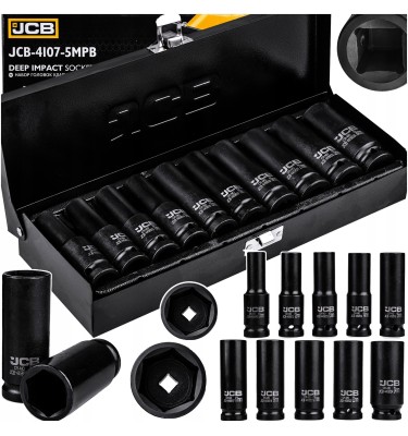 Zestaw nasadek udarowych głębokich 1/2" 10el. (6-kątnych) (10-24mm)