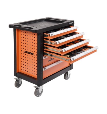 SZAFKA SERWISOWA Z NARZĘDZIAMI 6 SZUFLAD 302 ELEMENTY 58550 Sthor