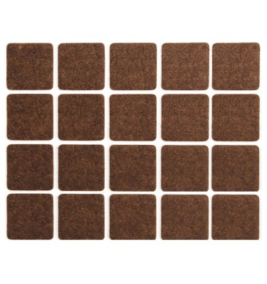 Podkładki filcowe 20x20 mm brązowe 74861 Vorel