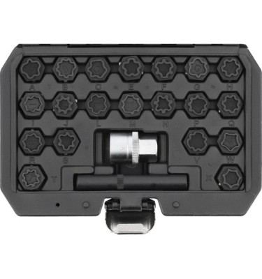 ZESTAW NASADEK DO ŚRUB ZABEZPIECZAJĄCYCH AUDI 22 ELEMENTY