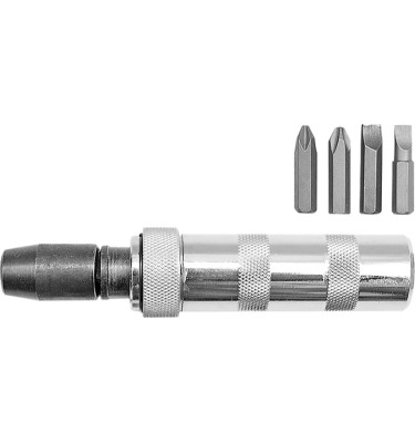 Wkrętak udarowy, metalowy z wymiennymi grotami kpl.5szt. 65120 Vorel