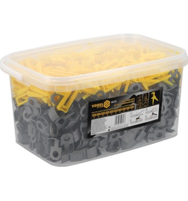 SYSTEM POZIOMOWANIA PŁYTEK 1,5mm KLIPSY KLINY 700+200 SZCZYPCE Vorel