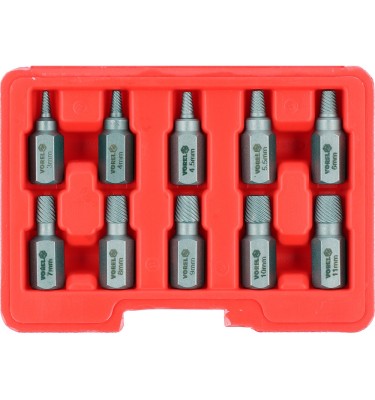 ZESTAW WYKRĘTAKÓW DO USZKODZONYCH ŚRUB WEWNĘTRZNYCH HEX, TORX, SPLINE