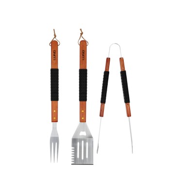 ZESTAW DO GRILLOWANIA 3SZT, DREWNIANA RĘKOJEŚĆ