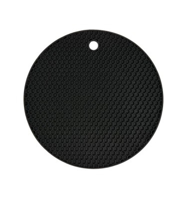SILIKONOWA PODKŁADKA POD GARNEK CZARNA 74790 Fala