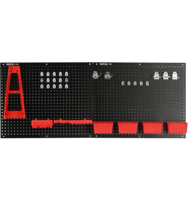 METALOWA TABLICA NARZĘDZIOWA Z POJEMNIKAMI I UCHWYTAMI