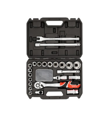 ZESTAW NARZĘDZIOWY 1/2" NASADKI GRZECHOTKA 24 ELEMENTY