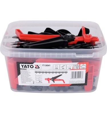 SYSTEM DO POZIOMOWANIA PŁYTEK 2mm ZESTAW 100SZT+50SZT+50SZT+SZCZYPCE