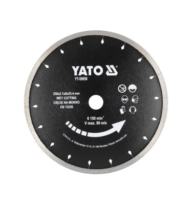 TARCZA DO CERAMIKI I TWARDEGO GRESU (NA MOKRO) 250mm, OTWÓR MOCUJĄCY 25,4mm