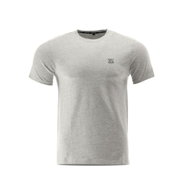 KOSZULKA T-SHIRT SZARY MELANŻ BAWEŁNIANY L