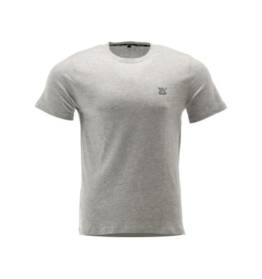 T-SHIRT BASIC SZARY MELANŻ S