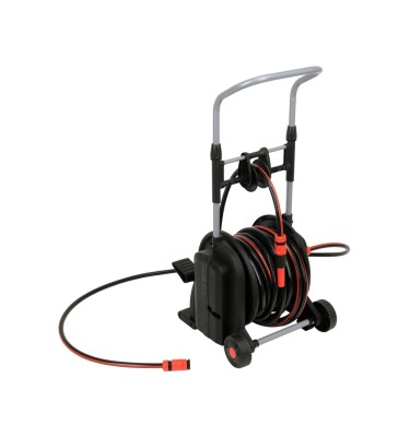 WĄŻ NA WÓZKU 25 M ZWIJANY STOPĄ