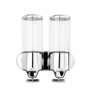 DOZOWNIK MYDŁA W PŁYNIE NAŚCIENNY 2X500 ML CHROM Fala 69391